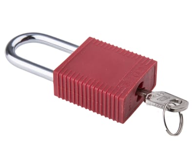 Product image for SAFETY PADLOCK RED (KEYED DIFFERENTLY)