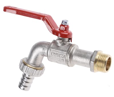 Product image for Ball bib cock w/hose union,1/2in BSP