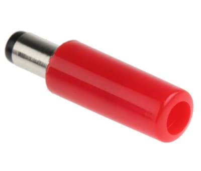 Product image for Red push fit power cable plug,2.5mm 5A