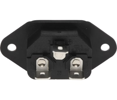 Product image for RS PRO C14 Panel Mount IEC Connector Male, 10A, 250 V