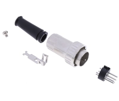 Product image for 5 way 180deg cable DIN plug,4A 100Vac/dc