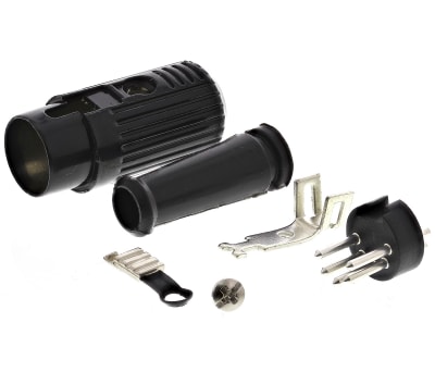 Product image for BLACK 5 WAY LATCHING 180 DEG DIN PLUG,4A