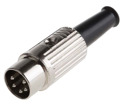 Product image for 5 way 240 deg screened DIN cable plug,4A