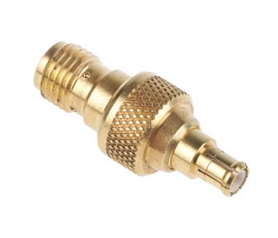 Product image for ADAPTOR, PLUG/JACK, MCX TO SMA, 50OHM