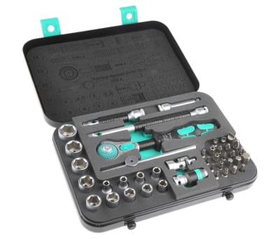 Product image for Wera 003533 42 Piece Socket Set, 1/4 in Square Drive