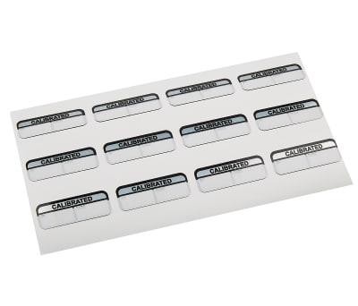 Product image for Blk write-on label 'CALIBRATED',40x15mm