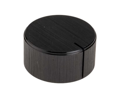 Product image for Black finish aluminium knob,28mm dia