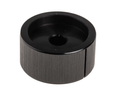 Product image for Black finish aluminium knob,28mm dia