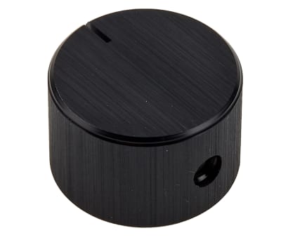 Product image for Black finish aluminium knob,22mm dia