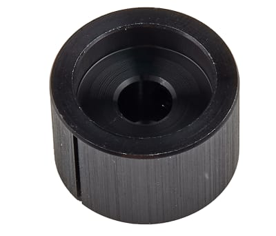 Product image for Black finish aluminium knob,22mm dia