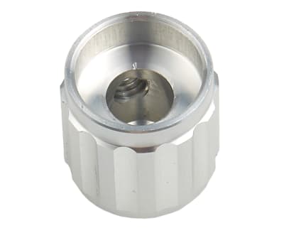 Product image for Solid fluted aluminium knob,15mm dia