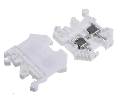 Product image for 4mm din rail terminal white