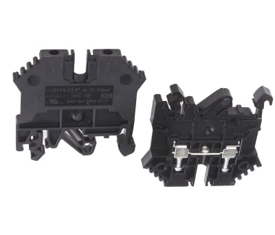 Product image for 2.5mm din rail terminal black