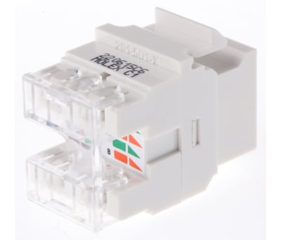 Product image for OUTLET CAT 6 UTP KEYSTONE JACK WHITE