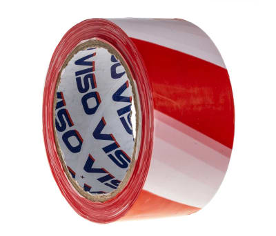 Product image for Red/white warning tape 5 cm x 100 m