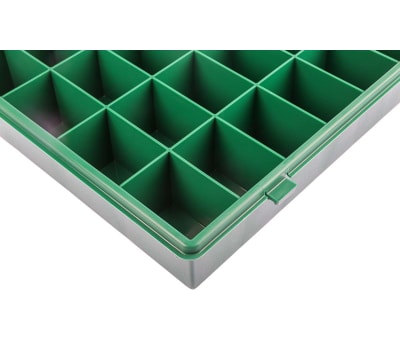 Product image for GREEN PLASTIC STORAGE BOX,32 COMPARTMENT