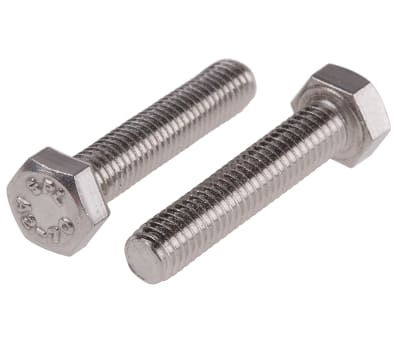 Product image for A2 s/steel hex head set screw,M5x25mm