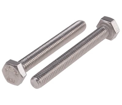 Product image for A2 s/steel hex head set screw,M6x50mm