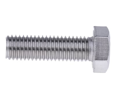 Product image for Plain Stainless Steel Hex M12 x 40mm Set Screw