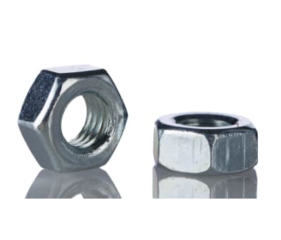 Product image for Zinc plated steel hexagon full nut,M5