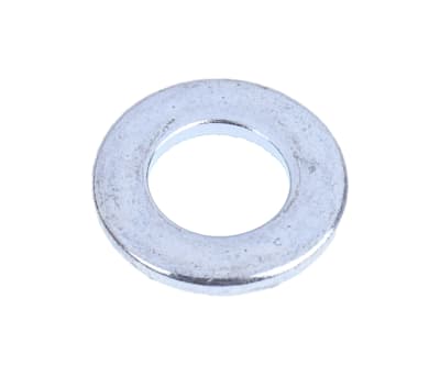 Product image for Bright Zinc Plated Steel Plain Washer, 1.6mm Thickness, M6