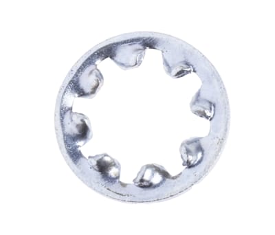 Product image for Zinc plated steel shakeproof washer,M4