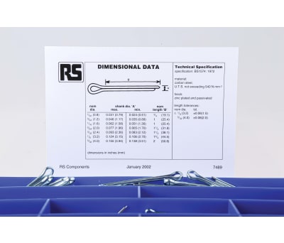 Product image for ZINC PLATED STEEL SPLIT COTTER PIN KIT