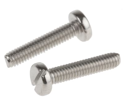 Product image for A2 s/steel slot pan head screw,M2.5x12mm