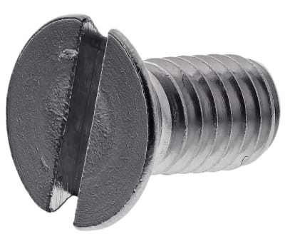 Product image for A2 s/steel slot csk head screw,M6x12mm