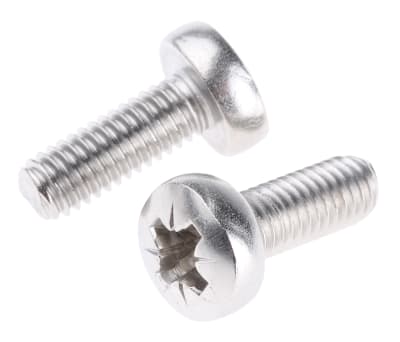 Product image for A2 s/steel cross pan head screw,M6x16mm