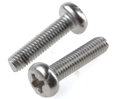 Product image for A2 s/steel cross pan head screw,M6x25mm