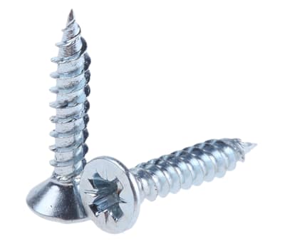 Product image for 2 thread csk head woodscrew,No.6x3/4in