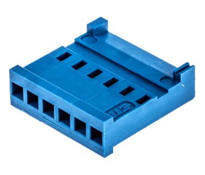 Product image for 6 way single row HE14 crimp socket shell