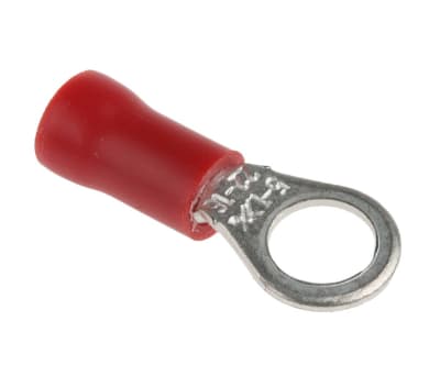 Product image for Red M5 crimp ring terminal,0.5-1.5sq.mm