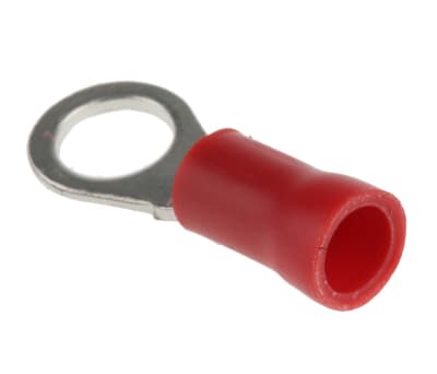 Product image for Red M5 crimp ring terminal,0.5-1.5sq.mm