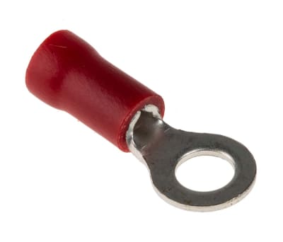 Product image for Red M4 crimp ring terminal,0.5-1.5sq.mm