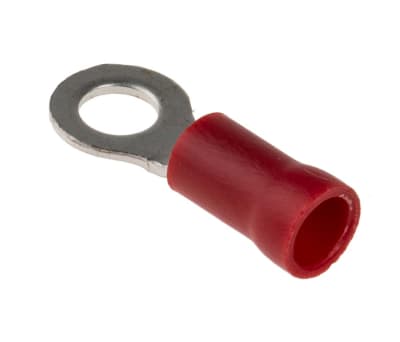 Product image for Red M4 crimp ring terminal,0.5-1.5sq.mm