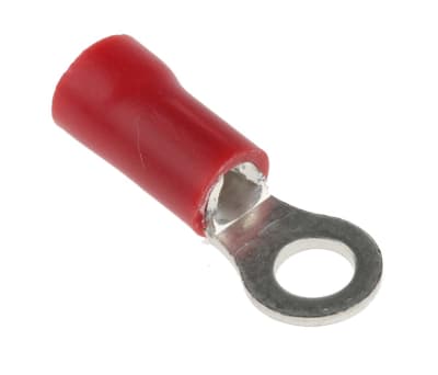 Product image for Red M3.5crimp ring terminal,0.5-1.5sq.mm