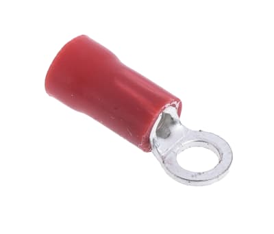 Product image for Red M3 crimp ring terminal,0.5-1.5sq.mm