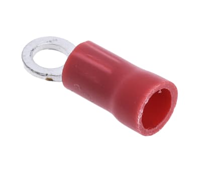 Product image for Red M3 crimp ring terminal,0.5-1.5sq.mm