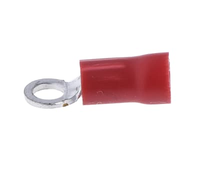Product image for Red M3 crimp ring terminal,0.5-1.5sq.mm