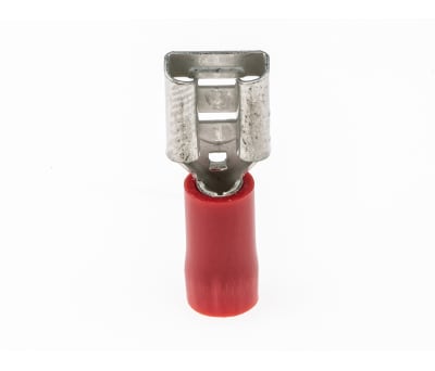 Product image for Red crimp 6.3/0.8mm female receptacle