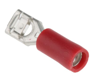 Product image for Red crimp 4.8/0.8mm female receptacle