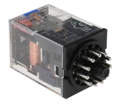 Product image for 11 pin 3PDT relay w/ LED,10A 24Vdc coil
