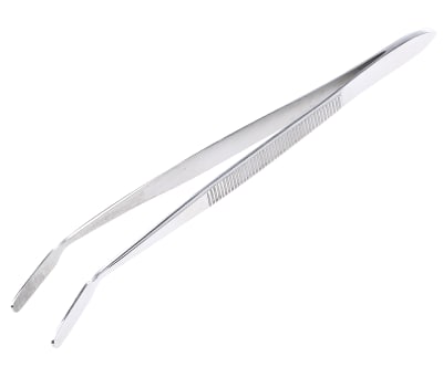 Product image for S/steel flat nose tweezers,150mm length