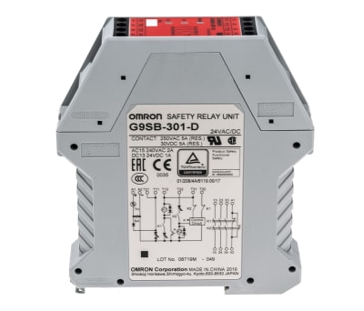 Product image for Safety Relay 3PST-NO, 1 NC manual-reset