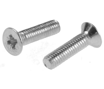 Product image for ZnPt steel cross csk head screw,M3x12mm