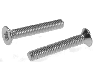 Product image for ZnPt steel cross csk head screw,M4x25mm