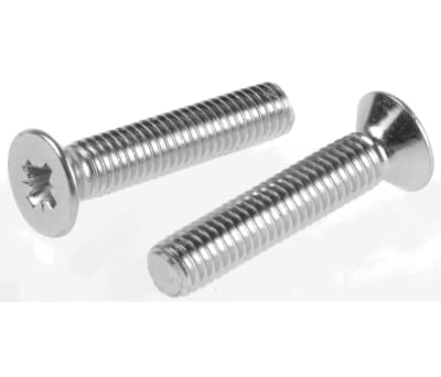 Product image for ZnPt steel cross csk head screw,M5x25mm