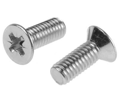 Product image for ZNPT STEEL CROSS CSK HEAD SCREW,M6X16MM